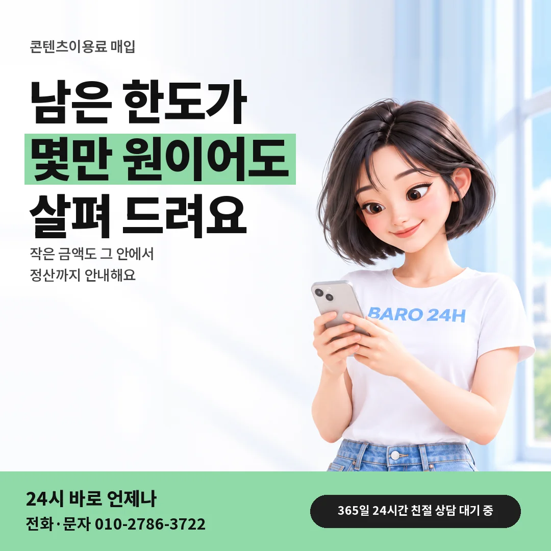 BARO 24H 티셔츠를 입은 3D 인물 옆에 「%s」 제목을 얹은 안내 카드